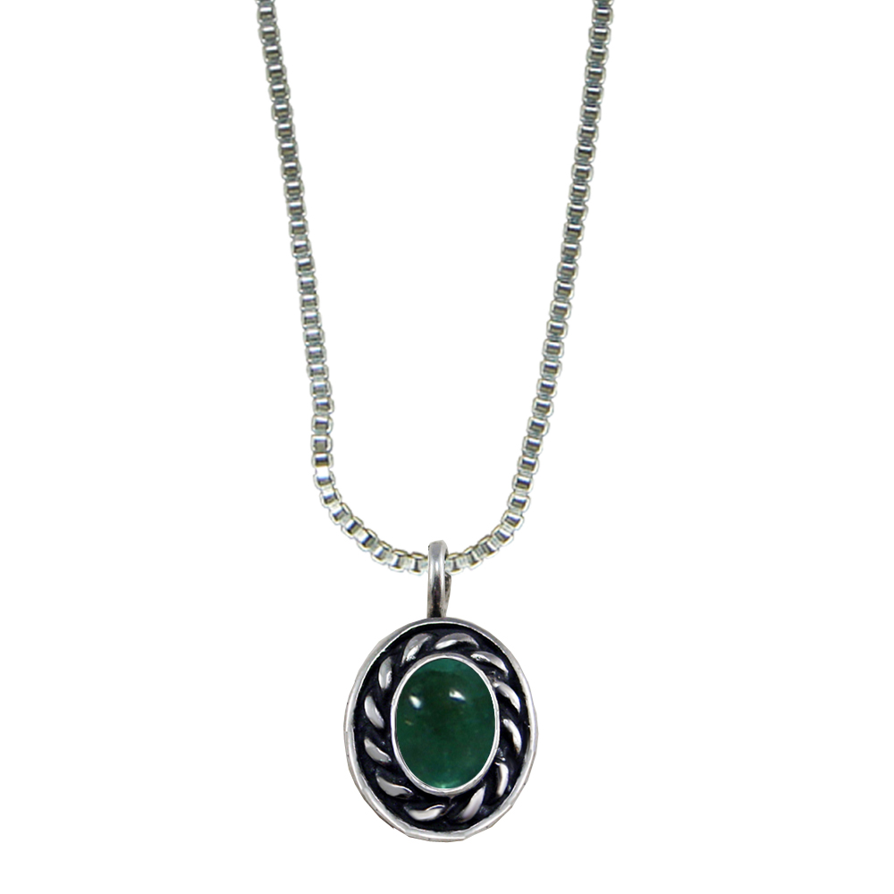 Sterling Silver Little Fluorite Pendant Necklace